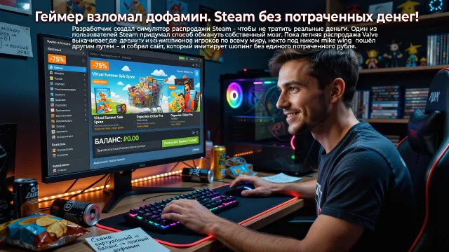Геймер взломал дофамин. Steam без потраченных денег!